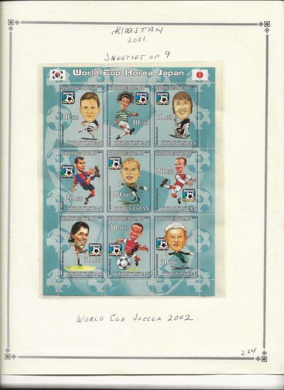 KYRGYZSTAN - NOTE AFTER SC 185 NH 3 MINISHEET of 2001 - SOCCER WORLD CUP