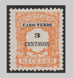 CABO VERDE 1921 SCOTT # J24. UNUSED. # 2