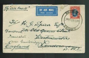 1932 Salisbury Rhodesia Airmail Cover to England Via Imperial Airways Forwarded