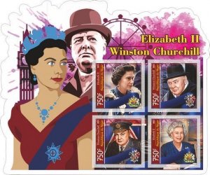 Stamps. Winston Churchill 2023 year 1+1 sheet perforated NEW
