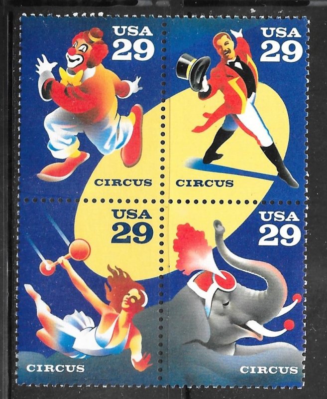 USA 2750-2753: 29c Circus Acts, MNH, VF