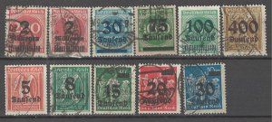 COLLECTION LOT # 4492 GERMANY 11 STAMPS 1923 CV+$21