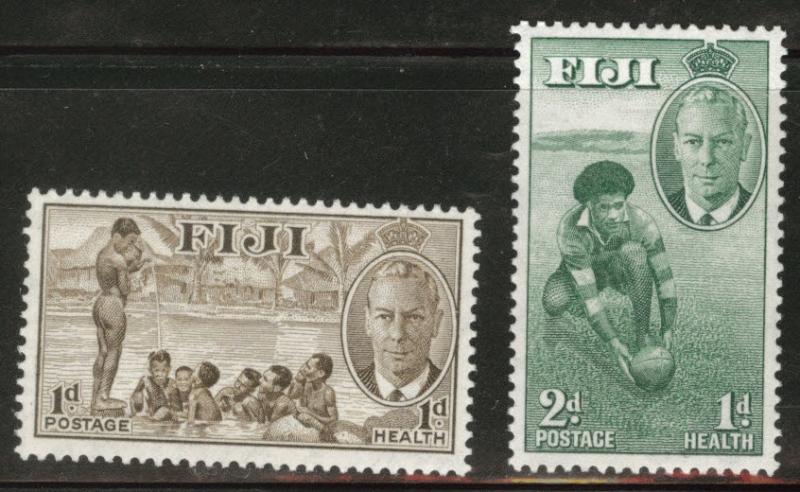 FIJI Scott B1-2 MH* 1951 semi-postal set