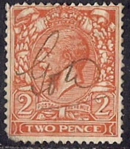 Great Britain #190 2P King George 5, used stamp VF