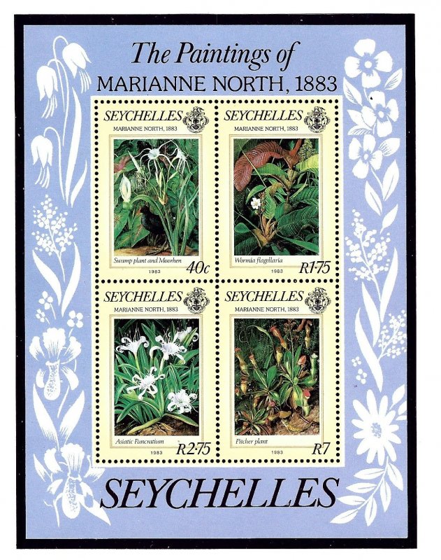 Seychelles 527a MNH 1983 Paintings of Marianne North S/S