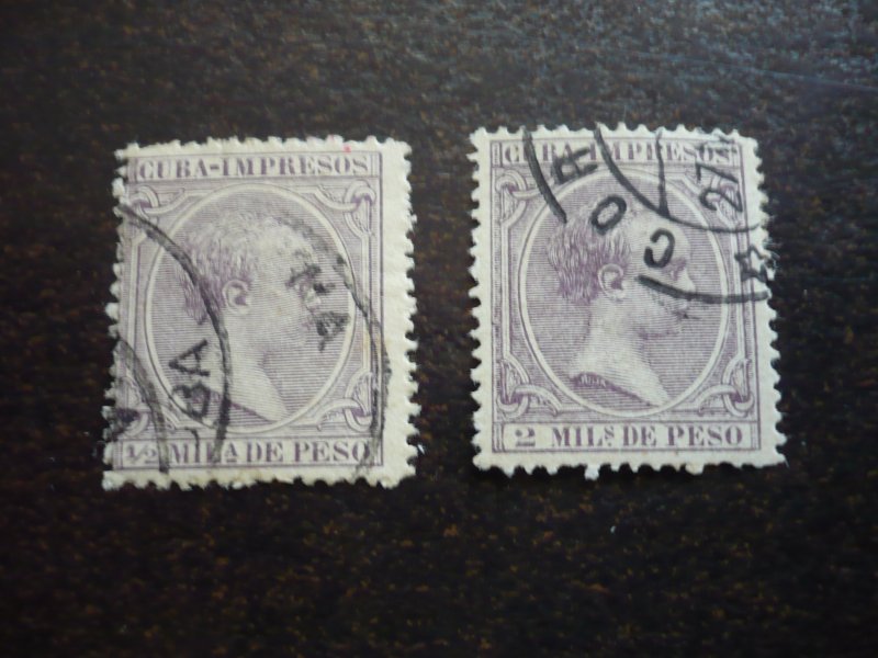 Stamps - Cuba - Scott# P13,P15,P16,P18 - Used Partial Set of 4 Newspaper Stamps