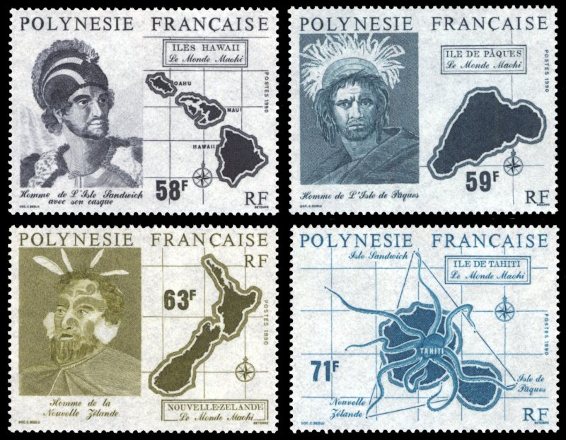 French Polynesia 1990 Scott #534-537 Mint Never Hinged