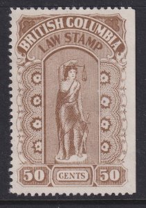 Canada Revenue (British Columbia), van Dam BCL25, Unused (uncancelled)