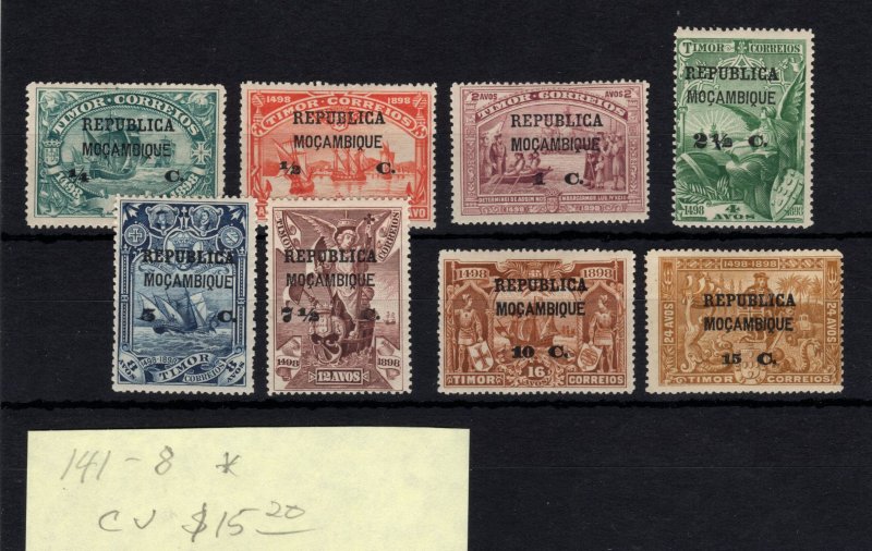 Mozambique #141-148 MH - Stamp CAT VALUE $15.20