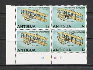 Antigua #496 Wright Brothers Corner Block LL MNH