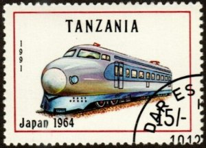 Tanzania 801 - Cto - 15sh Locomotive / Japan 1964 (1991)