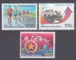 Indonesia 1993 MNH Stamps Scott 1530-1532 Sport Industry Running Athletics