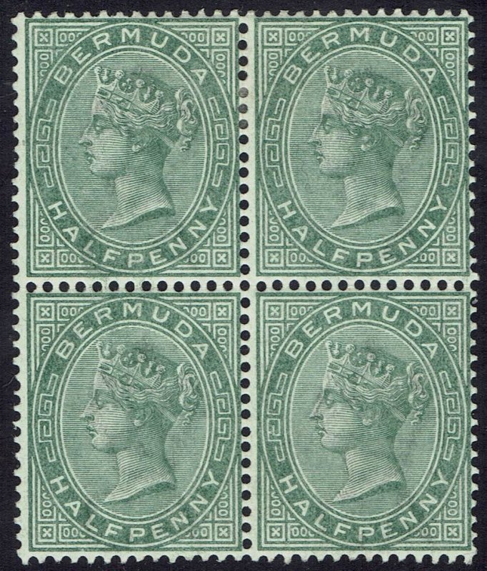 BERMUDA 1883 QV ½D BLOCK 