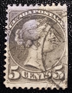 Canada 42 Used Target Cancel F-VF QV 5c Stamp