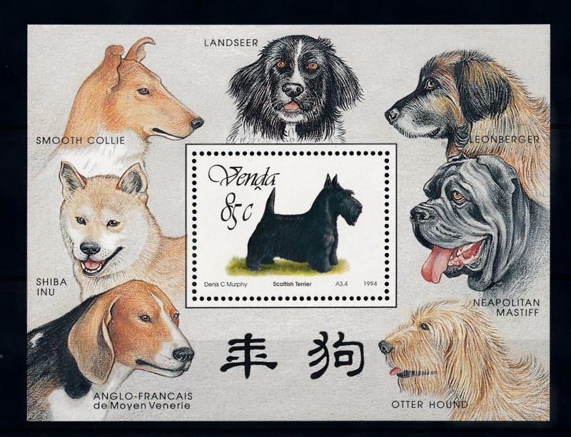 [39709] Venda 1994 Animals Dogs MNH Sheet