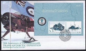 NEW ZEALAND ROSS DEPENDENCY 2007 50th Anniv mini sheet FDC.................B3873