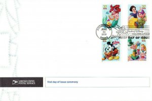 USPS 1st Day Ceremony Program #3912-#3915 Art of Disney Celebration Mermaid