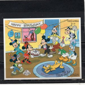 GAMBIA WALT DISNEY S/S MNH