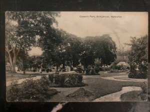 1914 Barbados RPPC Postcard Cover To Buckingham USA Queens Park