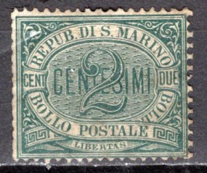 San Marino: 1877 Sc. #1,  Used Single Stamp