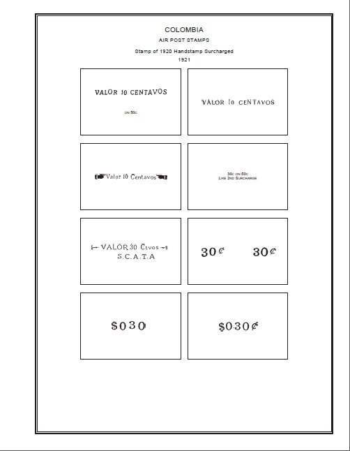 COLOMBIA STAMP ALBUM PAGES 1859-2011 (353 PDF digital pages)