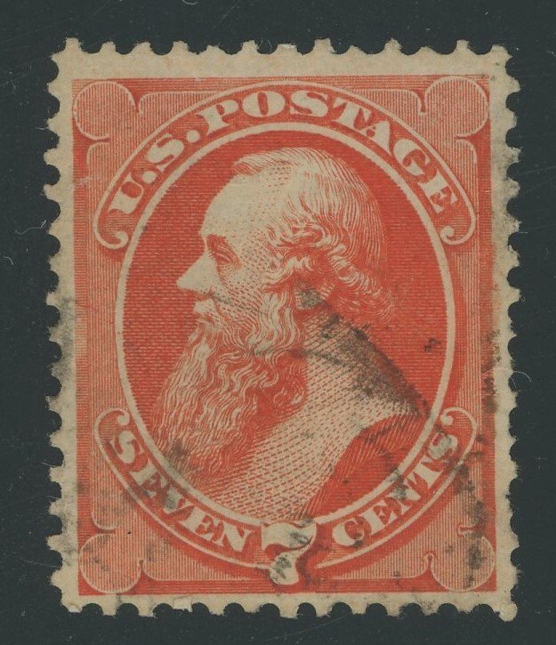 USA 160 - 7 cent Stanton with Secret Mark - VF Used light cancel