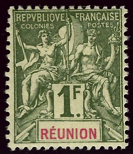 Reunion SC#52 Mint F-VF hr $50.00...Worth a Close look!!