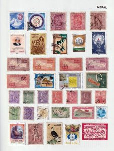 NEPAL Early/Mid M&U on Pages (Aprx 75 Items) Goy 742