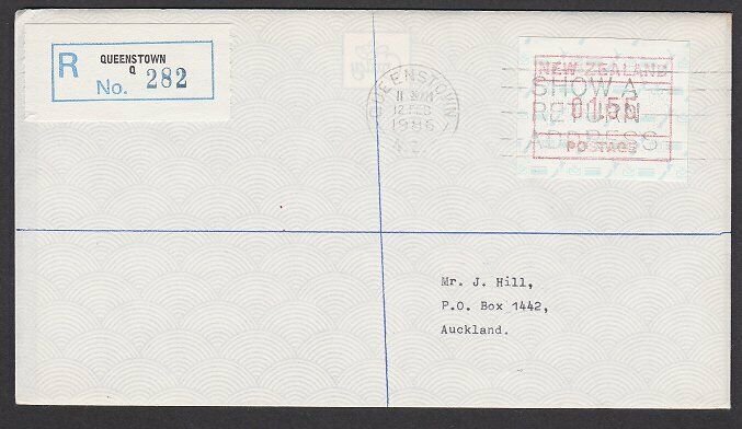 NEW ZEALAND 1986 $1.55 Frama Registered FDC ex Queenstown...................B281