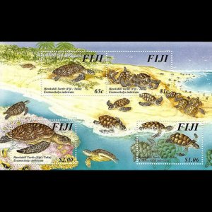 FIJI 1997 - Scott# 792 S/S Turtles NH