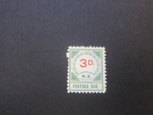 New Zealand 1899 SG D12 small toning back MH