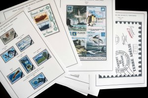 COLOR PRINTED TAAF: FRENCH ANTARCTICA 1955-2010 STAMP ALBUM PAGES (104 il.pages)