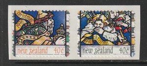 1996 New Zealand - Sc 1391-2 - MNH VF -2 singles - Christmas