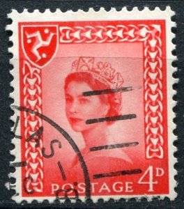 Isle of Man Sc#6 Used, 4p red, Queen Elizabeth II - Wilding (1969)