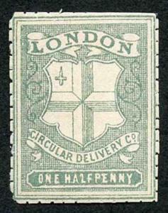 Circular Delivery SGCD32 London 1/2d greenish grey mint