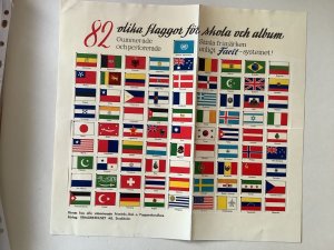 World Flags 82 flags with gum stamps sheet  Ref R50199