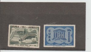 Cuba  Scott#  C193-C194  MNH  (1958 UNESCO)