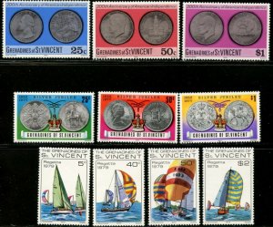 ST. VINCENT GRENADINES 1973-1985 Ten Complete Sets OG Mint H & NH