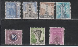 Spain # 1472-1478, Tourism Sites, Mint NH, 1/2 Cat.