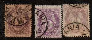 Norway 19, 19a & 19b Used