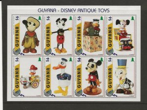 Guyana  1997 Disney Antique Toys 8v sheet sg.4799-06 MNH