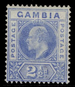 GAMBIA EDVII SG48, 2½d ultramarine, LH MINT. Cat £50.