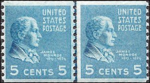 845 Mint,OG,NH... Line Pair... SCV $27.50