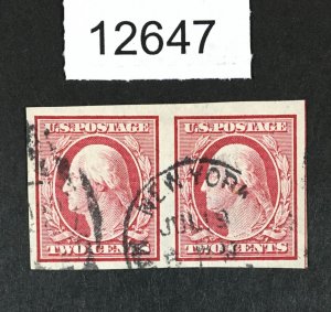 MOMEN: US STAMPS # 344 USED PAIR XF $20+ LOT #12647