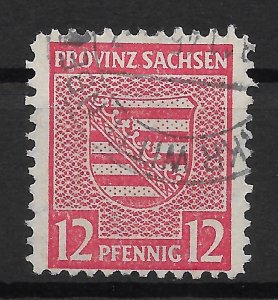 Soviet Zone Saxony: Better Used Postmaster Perforation Signed BPP