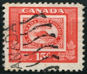 Canada Sc#314 Used, 15c lt scar, Canadian Stamp Centenary (1951)