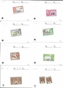 Cayman Islands Lot of 9 Stamps MH/Used CAT $12.00