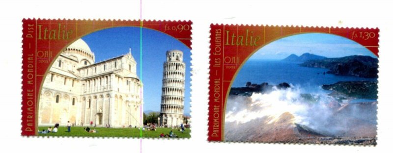 United Nations Geneva Scott #400-401 MNH World Heritage Italy.