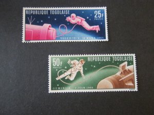 Togo 1965 Sc 543-4 space set MNH