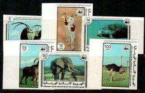 Mauritania Scott 383-8 Mint NH imperfs (WWF)